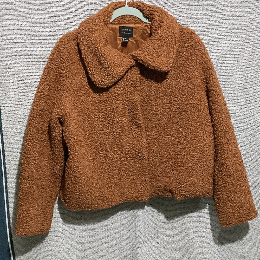 Forever 21 Warm Brown Teddy Jacket